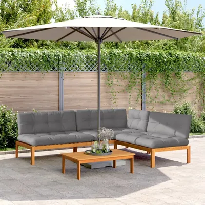 Produktbild von Stabli Möbel 4-tlg. Garten-Sofagarnitur aus Paletten mit Kissen Akazienholz Gartensofas CC751719