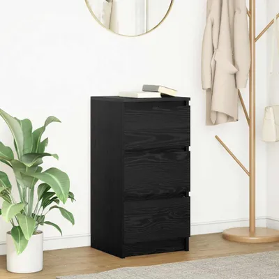 Produktbild von vidaXL Sideboard Schwarz Eichen-Optik 37,5x35x76 cm Holzwerkstoff