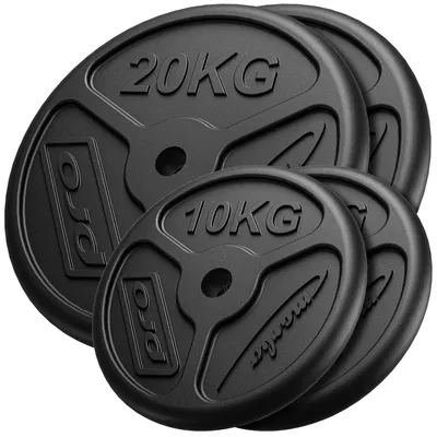 Obrázek produktu pro Marbo Sport 60 kg sada štíhlých litinových závaží Litinové závaží s otvorem ø30/31 mm / 2 x 20 kg + 2 x 10 kg