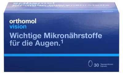 Produktbild von Orthomol Vision - wichtige Mikronährstoffe für die Augen - Nahrungsergänzung mit Lutein, Zeaxanthin, Omega-3-Fettsäuren, 30 St. Tagesportionen