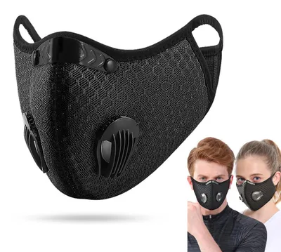 Produktbild von Ohrbügel-Fahrradmaske, staubdicht, verstellbarer Nasenclip, wiederverwendbar, Mesh-Sport