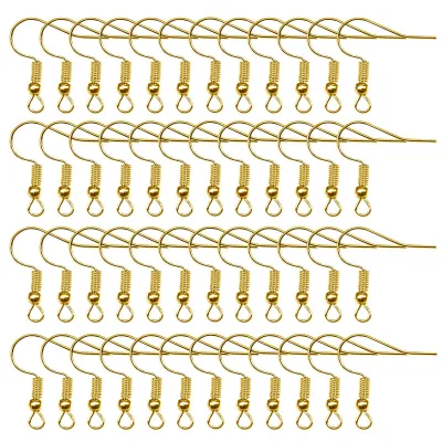 Ohrhaken 50 Stück, Edelstahl goldfarben, 18 mm, für DIY-Schmuck