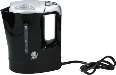 Produktbild von All Ride Reise Wasserkocher 12V Wasserkocher Auto 0,8L - Anschluss an Auto-Zigarettenanzünder - Warme Getränke Unterwegs - für Auto, Wohnmobil, Boot und Lastwagen - Kunststoff - Schwarz