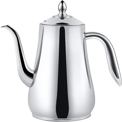 Image de Théière en acier inoxydable avec filtre amovible, 1,8 litre