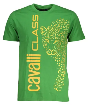 Produktbild von Grünes Herren Rundhals T-Shirt mit Print und Logo - Kurzarm