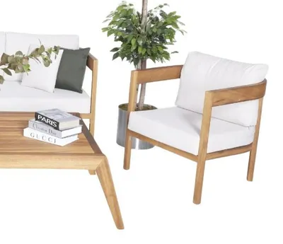 Produktbild von Outdoor Gartensessel Relaxsessel Balkon Terrasse Lounge Stuhl Sessel Polster