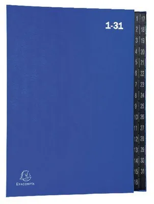 Produktbild von EXACOMPTA Pultordner DIN A4 1-31 32 Fächer blau