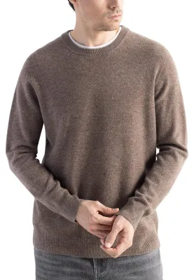 Zdjęcie produktu dla Elzusha - Męski sweter z wełny merino, 100%, dekolt okrągły