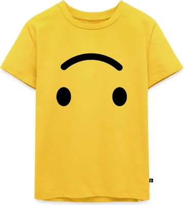 Produktbild von Spreadshirt Emoticon Auf Dem Kopf Kostüm Karneval Gruppenkostüm Kinder Premium T-Shirt, 134/140 (8 Jahre), Sonnengelb