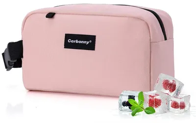 Produktbild von Gefrierbare Lunchtasche mit integrierten Gel-Packs, Mini-Kühltasche, Pink