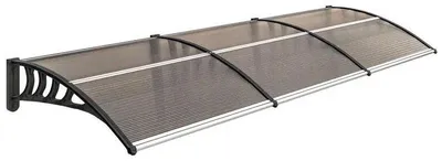 Image de Avant-toit pour portes et fenêtres - Modèle T1005-01-01570 - Plastique PE - Pour fenêtres et portes - 303 x 100 x 26 cm - Protection contre les intempéries et la pluie