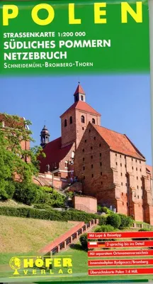 Image de Pologne (Poméranie méridionale - Netzebruch - Scheibemühl / Bromberg) 1:200 000 / carte routière