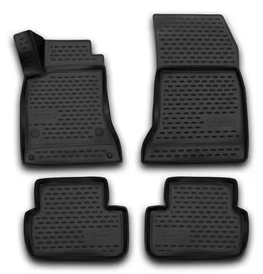 Gummi Fußmatten Set für Mercedes B-Klasse W246, Bj. 2011-2018, 4-teilig, schwarz