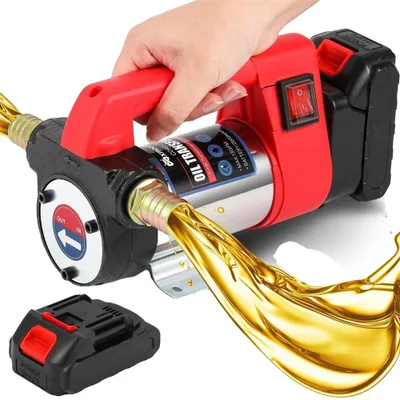 Productafbeelding van Elektrische oliepomp, 4200 omwentelingen per minuut, debiet van 13 gallon per minuut, werkt op 1 batterij, voorzien van een EU-stekker