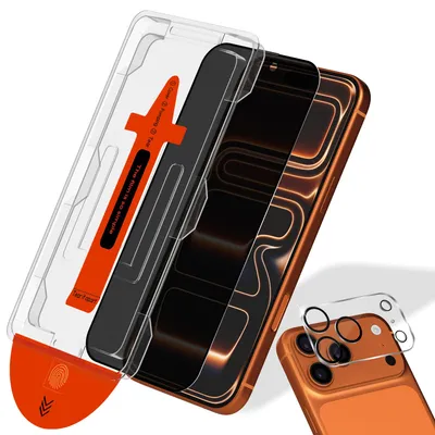 Zdjęcie produktu dla 1-pak iPhone 17 Pro Max Szkło ochronne na ekran Privacy & 1-pak ochrona obiektywu - Szkło hartowane | [Automatyczna instalacja] - Bez bąbelków