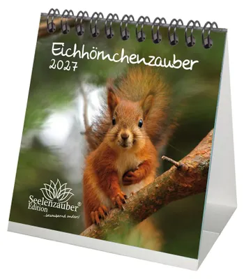 Produktbild von Eichhörnchenzauber Tischkalender 10x10cm für 2027 Eichhörnchen - Seelenzauber