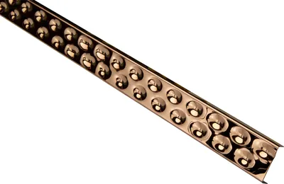Produktbild von Fliesenbordüren Fliesenleiste, langlebig & rostfrei als Kantenschutz, Abschluss & Dekoration - (2 Meter EB2, bronze glänzend) Listello geprägt Badezimmer