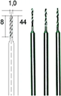 Produktbild von Proxxon 28 854 Set mit 3 Bohrern in Spiralschneider, superschnell, 1,0 mm, Größe