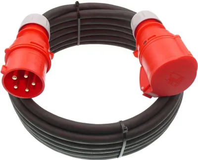 Produktbild von CEE Verlängerungskabel H07RN-F 5G4 5x4 32A mit/ohne Phasenwender 5-50m, Phasenwender:ja, Länge:5m
