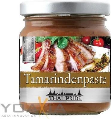Produktbild von THAI PRIDE Tamarind Paste 195g | 70% Tamarinde | Tamarindenpaste EXOTIC FOOD