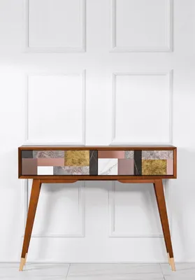 Immagine prodotto di Tavolino consolle, consolle, comodino, tavolino ausiliario, legno, moderno, lusso, design