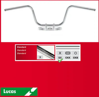 Produktbild von Lenker Stahl 25Mm Hoch Apehanger Verchromt Glänzend
