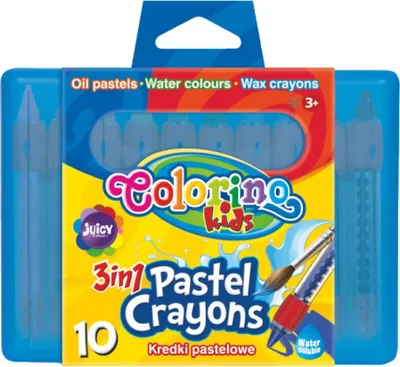 Produktbild von 3 in 1 Wachsmalstifte / Wasserfarben / Ölkreide, Colorino Schachtel Große Set