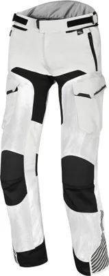 Immagine prodotto di Pantaloni Macna Versyle in tessuto impermeabile da moto, grigio chiaro/nero, S