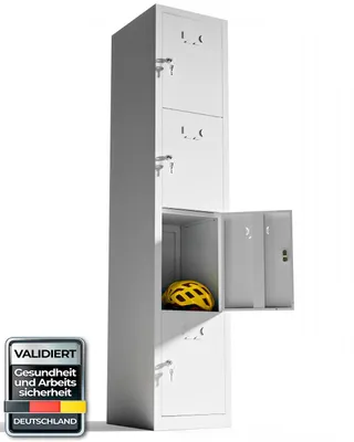 Image de Casiers métalliques TwinThink, 4 portes, casier à clé, armoire de vestiaire, 4 portes, casiers métalliques (1, blanc)