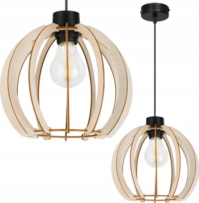 Produktbild von Moderne Led-Deckenhängelampe Aus Holz