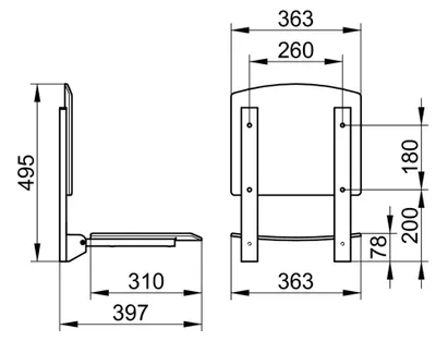 Produktbild von KEUCO 34982010038 Klappsitz Plan Care 34982, mit