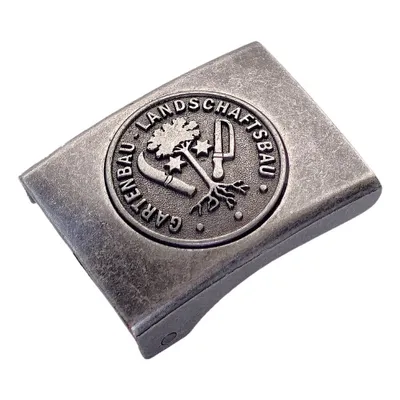 Produktbild von Koppelschloss Gartenbau Landschaftsbau Handwerk und Zunft – vintage - eisengrau - für 4,5 cm breite Koppelgürtel