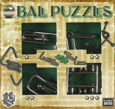 Produktbild von Eureka Ball Puzzles – Metallpuzzle, 4-teilig