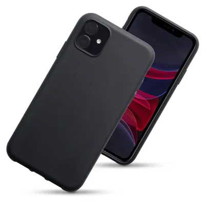 Produktbild von MobyDefend Hülle für iPhone 11 - Dünne matte schwarze TPU Schutzhülle