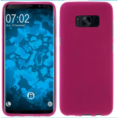 Produktbild von PhoneNatic Case kompatibel mit Samsung Galaxy S8 Plus - pink Silikon Hülle matt + flexible Folie