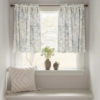 Produktbild von Ländliche Küchengardinen Set 2x Linnen 65x60cm