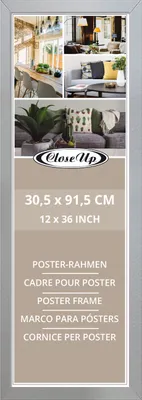 Zdjęcie produktu dla Ramka na plakat 30,5 x 91,5 cm srebrna