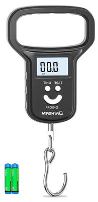 Immagine prodotto di Bilancia per bagagli - Bilancia da viaggio - Per pesare i bagagli - Display LCD - 16,7 cm - Nero