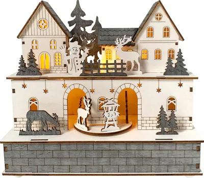 Produktbild von Beleuchtete Weihnachtsszene mit beweglichen Figuren