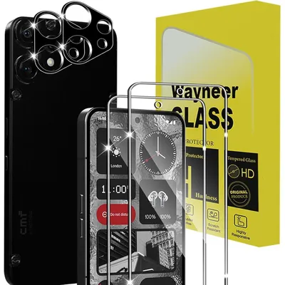 Productafbeelding van Beschermfolie voor de Nothing CMF Phone 2 Pro, 2x schermbescherming en 2x camera bescherming, 9H hardheid, HD gehard glas