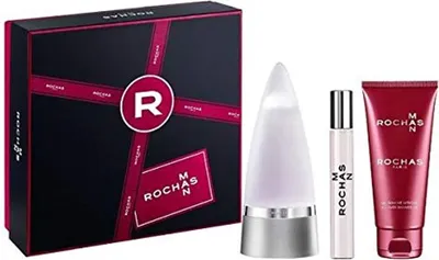 Produktbild von Rochas Rochas Man Geschenkset – 100 ml Eau de Toilette + 20 ml Eau de Toilette + 100 ml Duschgel – Geschenkset für Männer