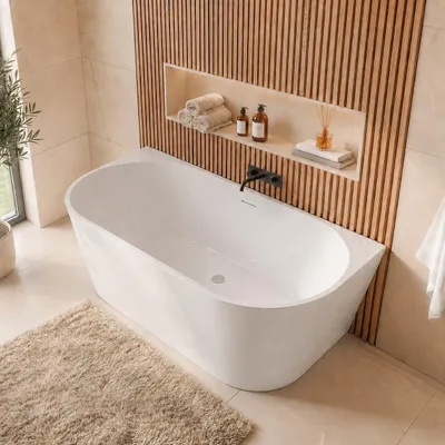 Zdjęcie produktu dla Badplaats Wanna Isia 170 x 75 x 60 cm – Wanna Narożna – Biały Połysk