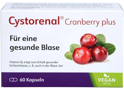 Produktbild von Cystorenal Cranberry plus Kapseln zum Erhalt einer gesunden Blase, 60 St. Kapseln
