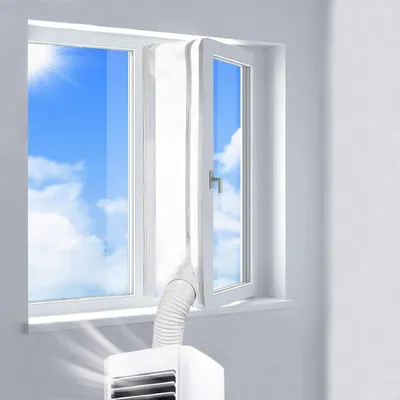 Immagine prodotto di Guarnizione per finestra climatizzatore - 400 cm di circonferenza - Tubo di scarico aria calda - Condizionatore mobile