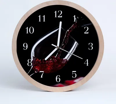 Produktbild von Holzuhr 30fi cm wanduhr - Wein