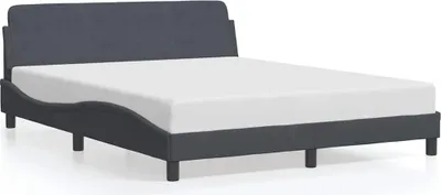 Produktbild von vidaXL Bettgestell "Dover" Dunkelgrau 160x200 cm Samt