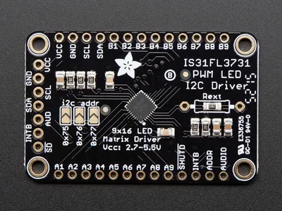 Produktbild von Adafruit 16x9 Charlieplexed PWM LED Matrix Treiber - IS31FL3731