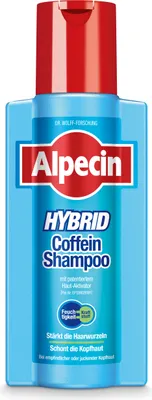 Produktbild von Alpecin Hybrid-Coffein-Shampoo, 250ml - Haarshampoo für Männer bei trockener, juckender Kopfhaut und Schuppen