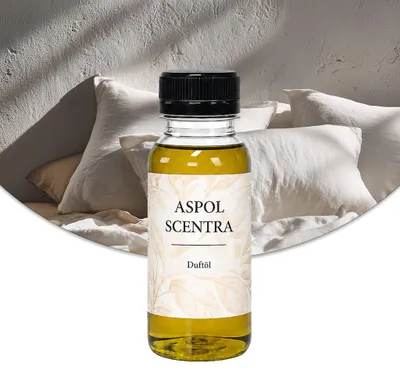 Produktbild von Aspol Scentra Frische Wäsche UFIGREEN Duftöl für Kerzen und Diffusoren 100 ml, KI-generiertes Bild