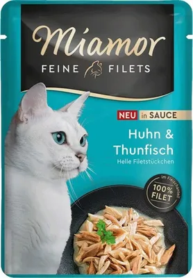 Produktbild von Miamor Feine Filets Huhn & Thunfisch in Sauce 100 g - 24 Stück
